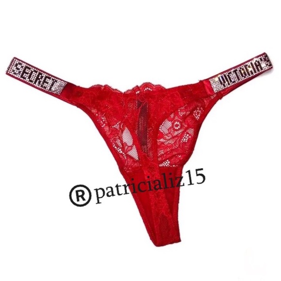 Victoria’s Secret Shine Strap Bling Lace Thong - Picture 2 of 2